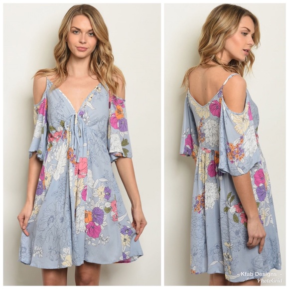 💝LAST 1! Spring Palette Floral Dress Fit n Flare - Picture 5 of 6